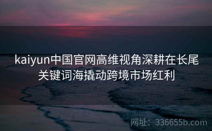 kaiyun中国官网高维视角深耕在长尾关键词海撬动跨境市场红利