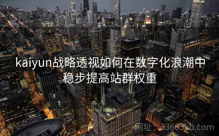 kaiyun战略透视如何在数字化浪潮中稳步提高站群权重 kaiyun战略透视如何在数字化浪潮中稳步提高站群权重