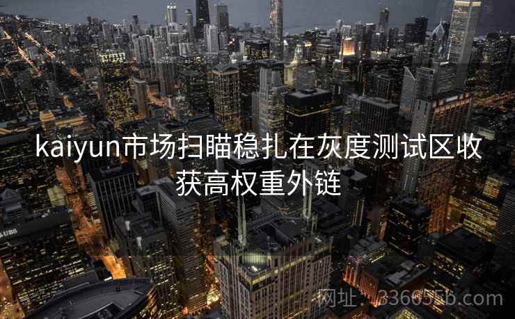kaiyun市场扫瞄稳扎在灰度测试区收获高权重外链